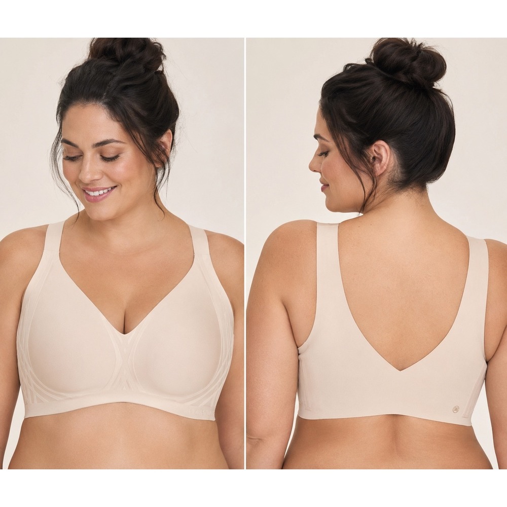Honeylove Silhouette Bra Sand Beige Wireless Seamless Support LWBR0101‎ Size 2X